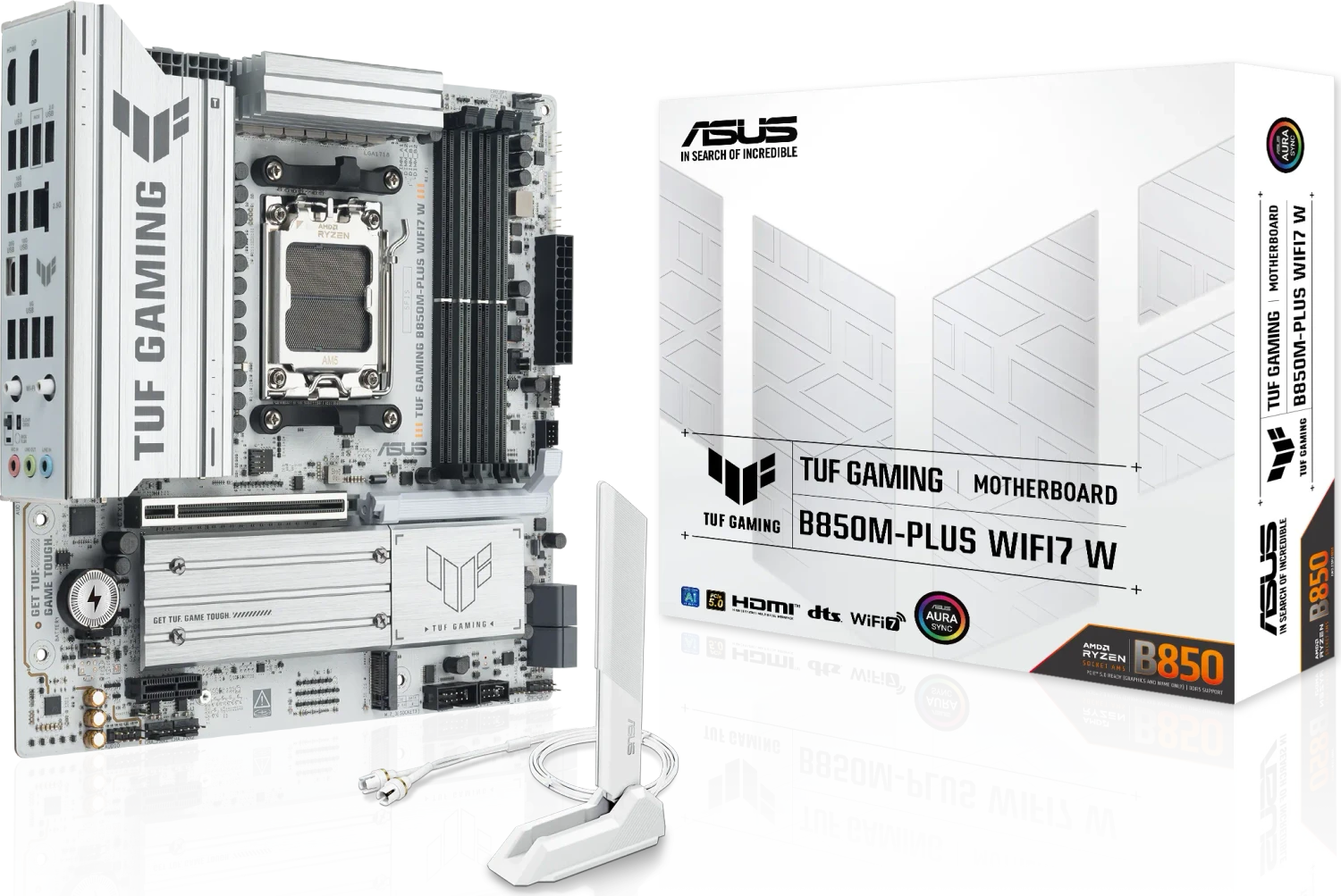 مادربرد ایسوس TUF GAMING B850M-PLUS WIFI7 W | AM5 DDR5 WiFi 7