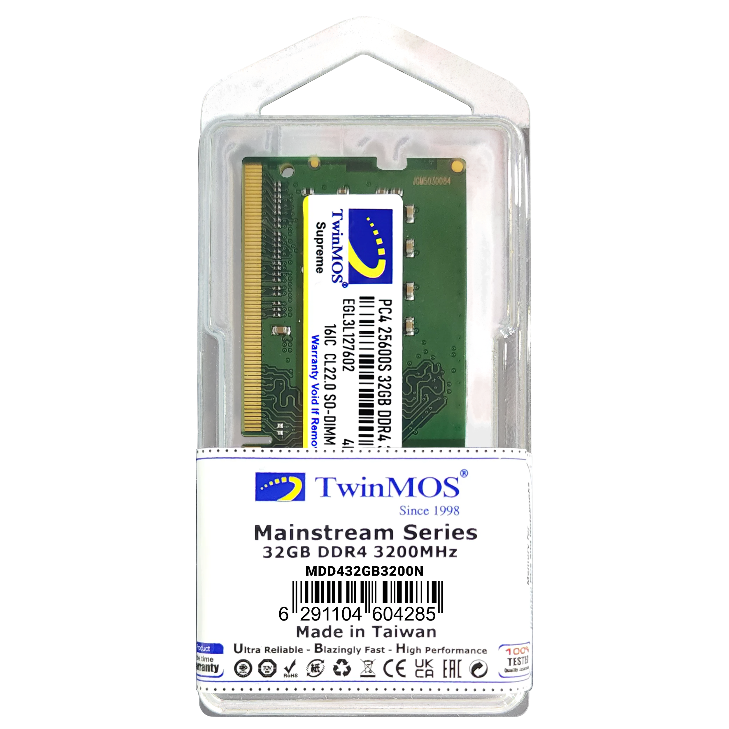 رم لپتاپ توین موس Ram Sodimm TwinMOS 16GB 3200Mhz CL22 - تصویر 2