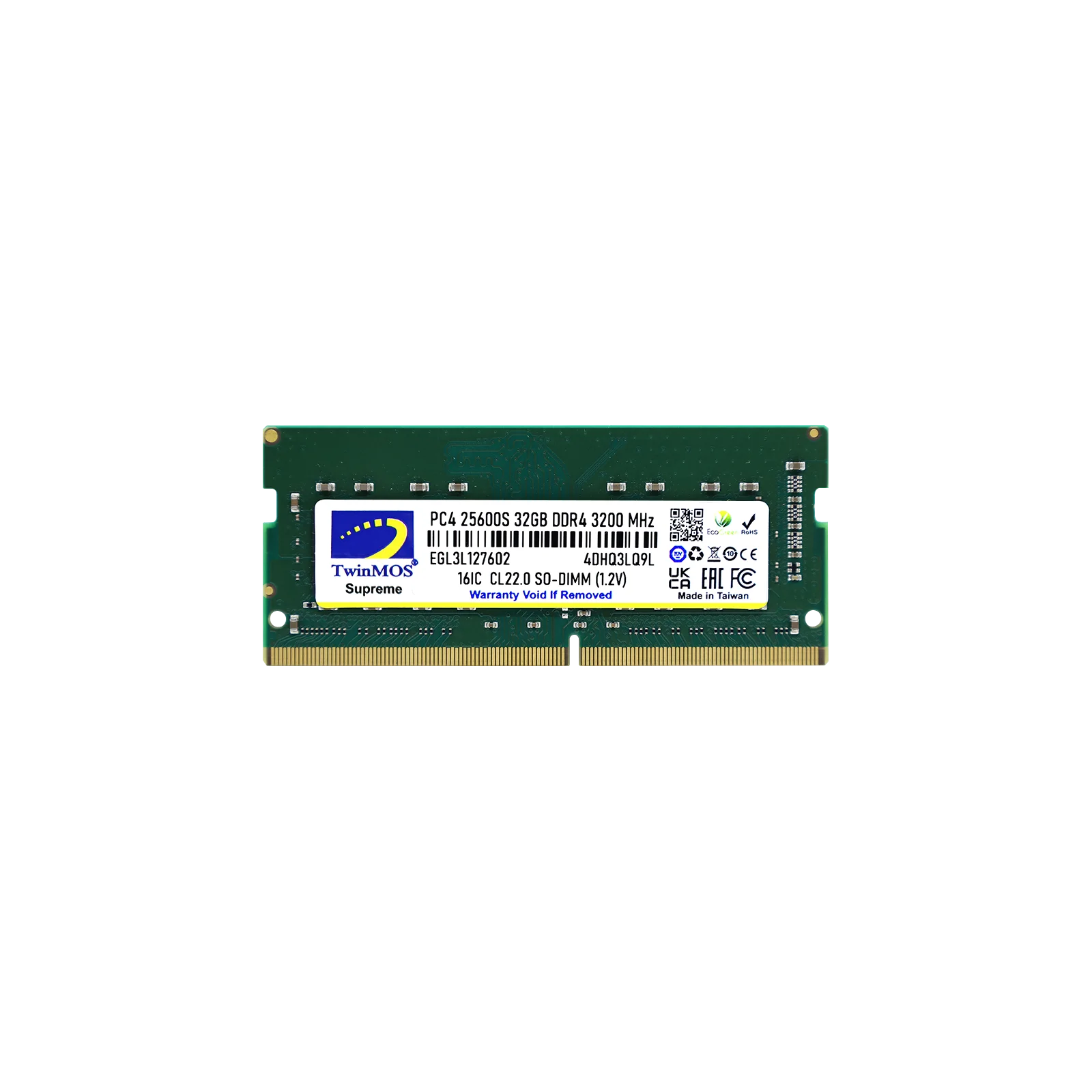 رم لپتاپ توین موس Ram Sodimm TwinMOS 16GB 3200Mhz CL22