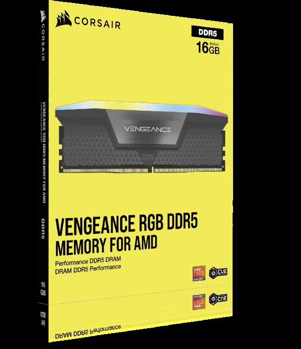 رم تک کاناله کورسیر Ram Corsair Single Vengeance RGB 16GB 6000 CL38 Expo/XMP - تصویر 2