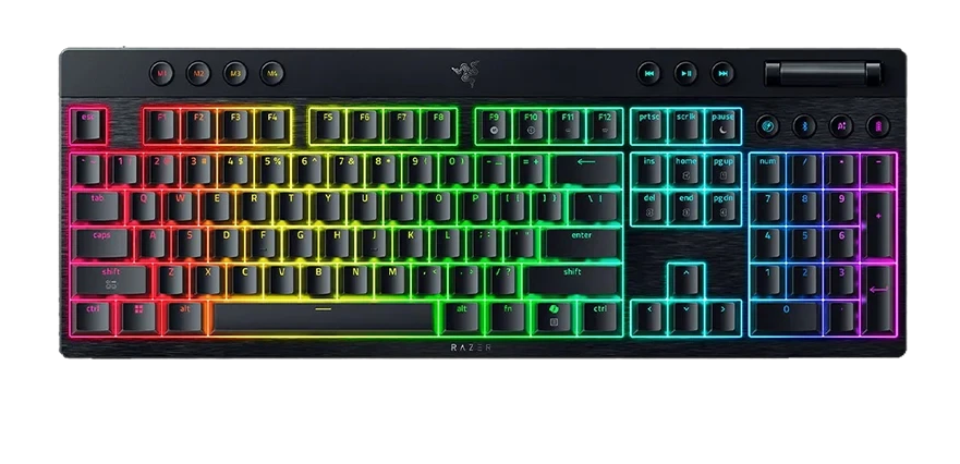 کیبورد بی سیم گیمینگ ریزر مدل BlackWidow V4 Low-Profile HyperSpeed