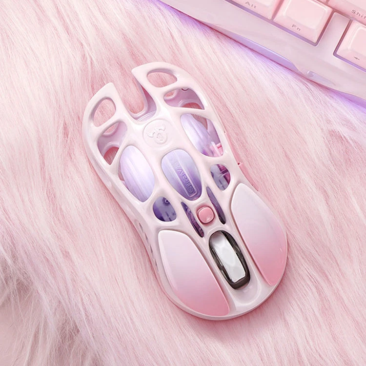 ماوس بی سیم گیمینگ گراوا استار مدل GRAVASTAR M1 PRO_PNK Sakura Pink - تصویر 3