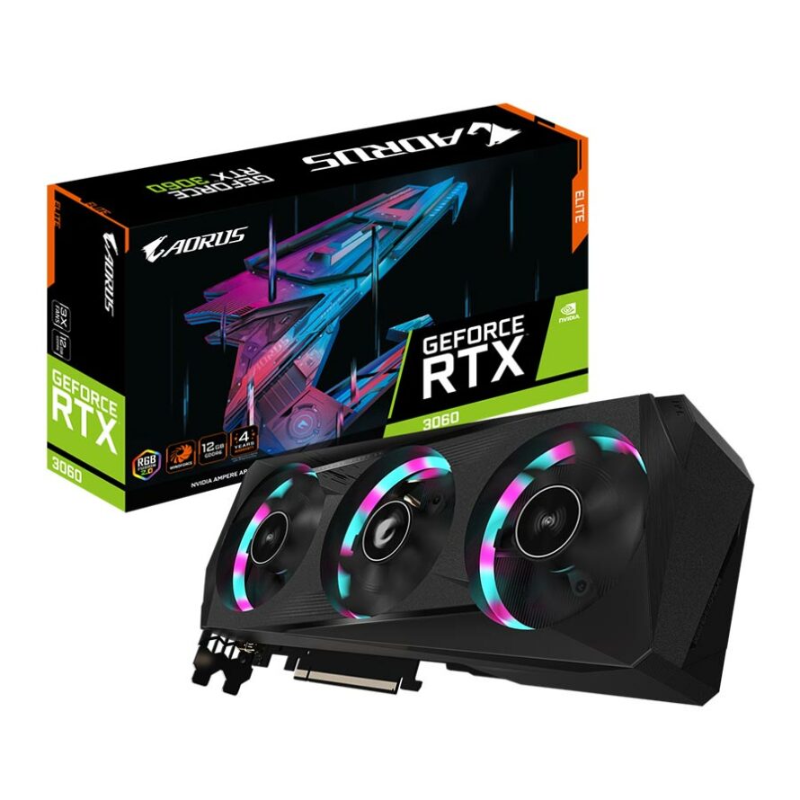 کارت گرافیک گیگابایت AORUS RTX 3060 ELITE 12G LHR