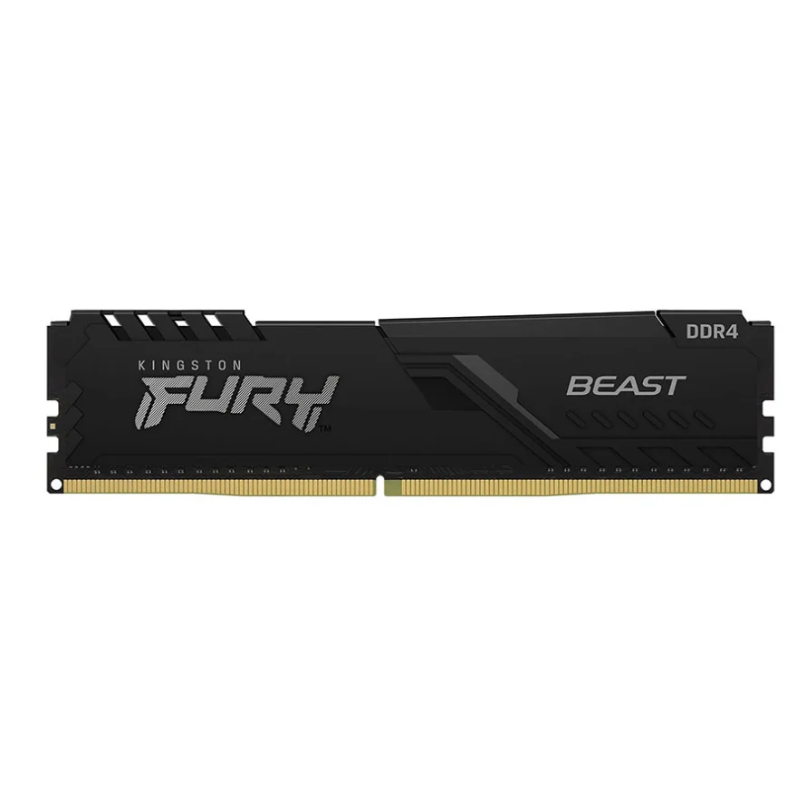 رم دسکتاپ DDR4 تک کاناله 3200 مگاهرتز CL16 کینگستون مدل FURY BEAST ظرفیت 8 گیگابایت