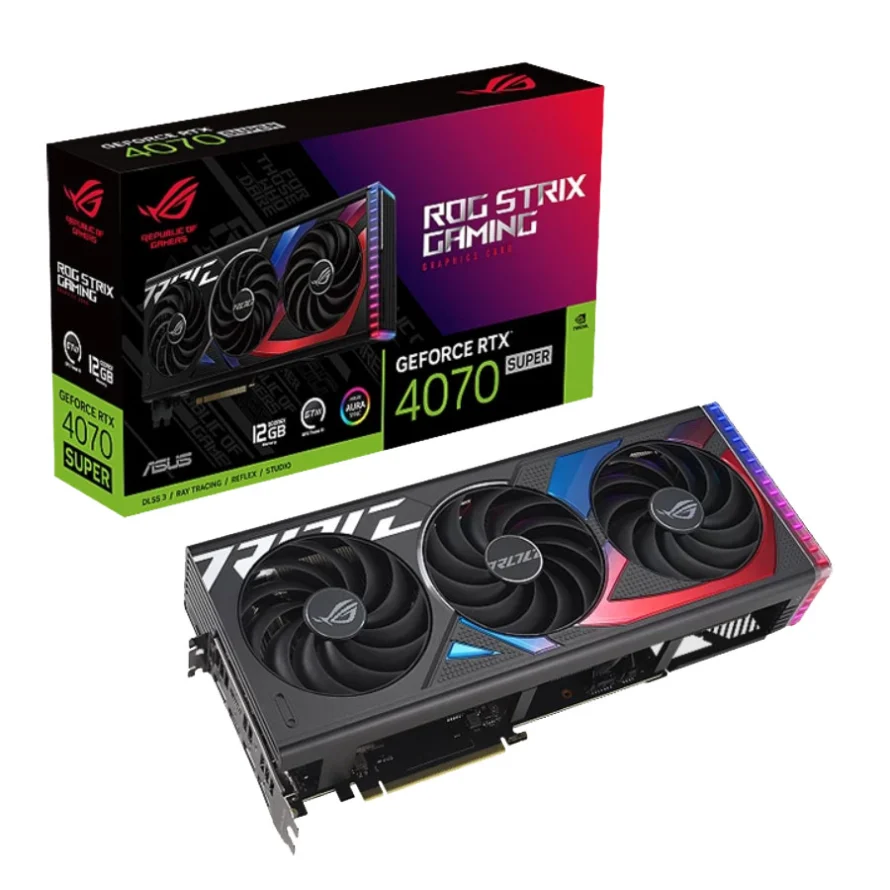 کارت گرافیک ایسوس ROG Strix GeForce RTX4070 SUPER 12GB GDDR6X GAMING