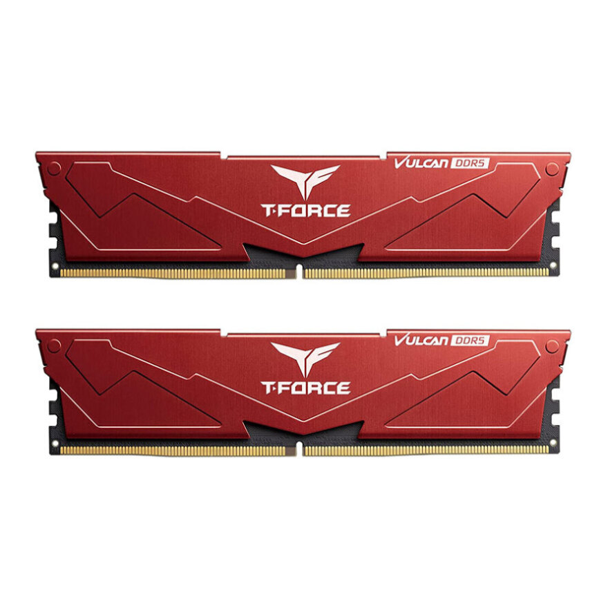 رم تیم گروپ T-FORCE VULCAN Red 32GB 16GBx2 5200MHz CL38 DDR5