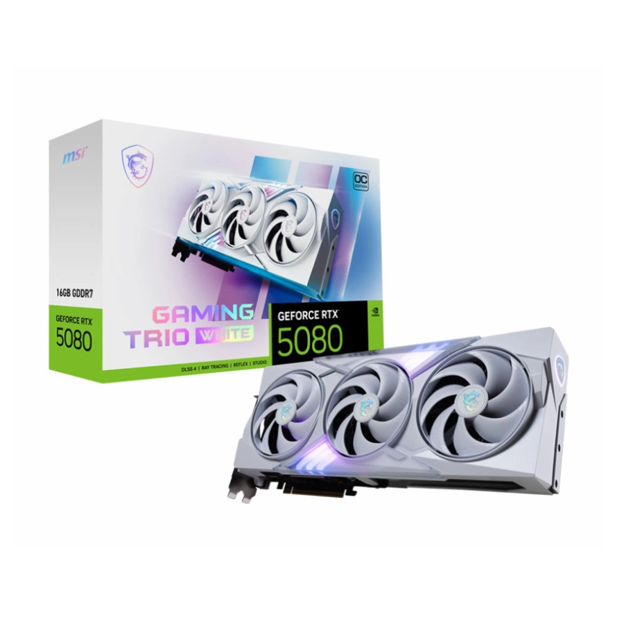 کارت گرافیک ام اس آی مدل GeForce RTX 5080 16G GAMING TRIO OC WHITE