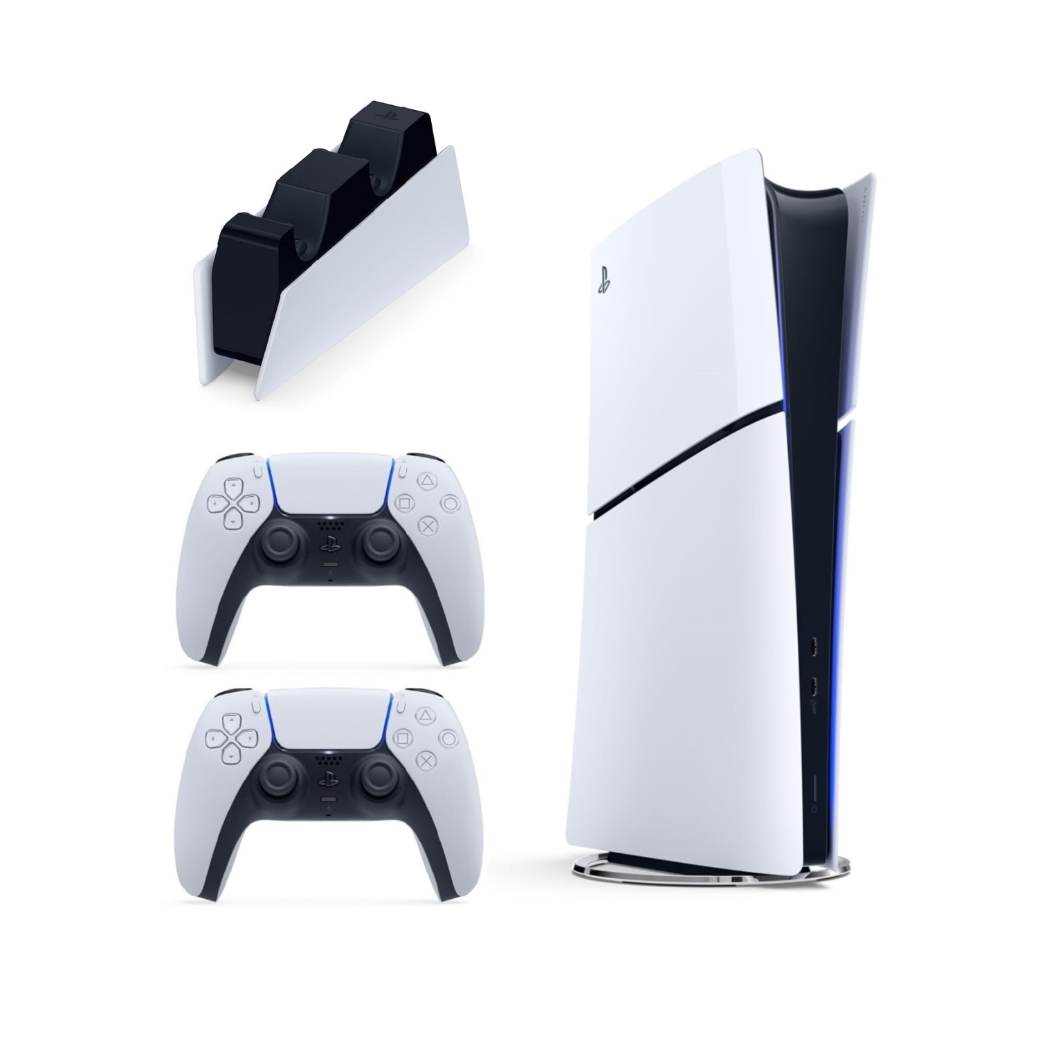 باندل کنسول PlayStation 5 Slim - Digital Edition 2015 + DualSense + Charging Station