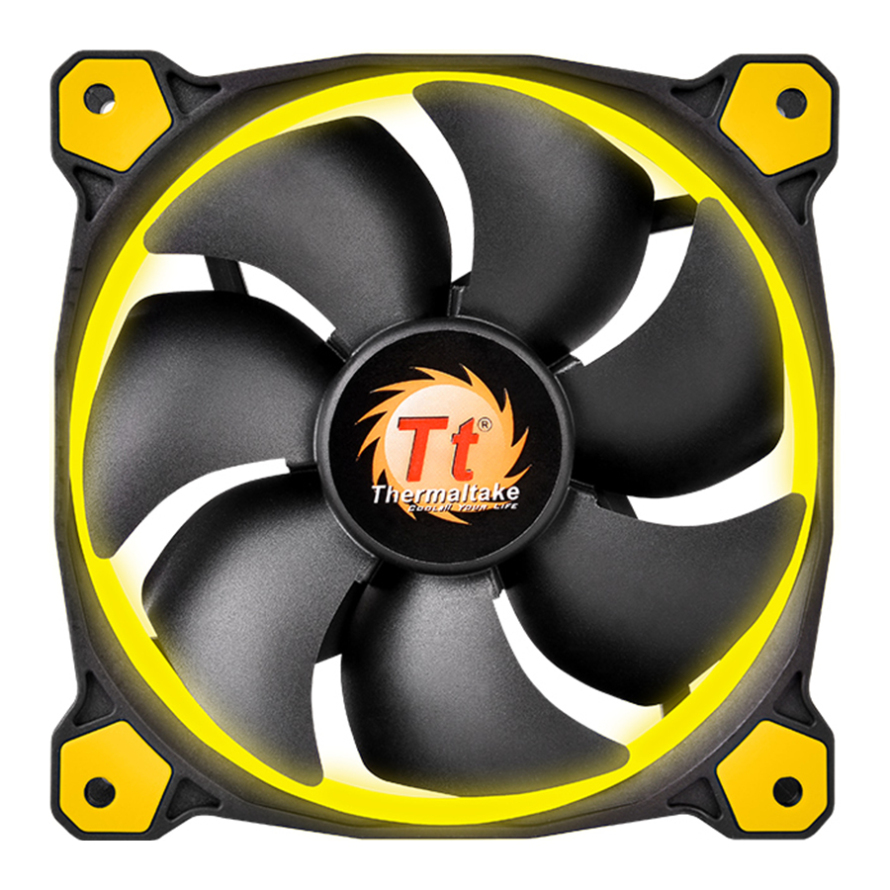 فن کیس ال ای دی زرد ترمالتیک Riing 14 High Static Pressure