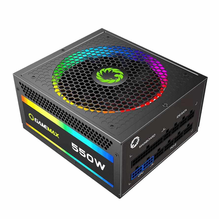 پاور 550 وات گیم مکس RGB550 Rainbow GOLD Full Modular