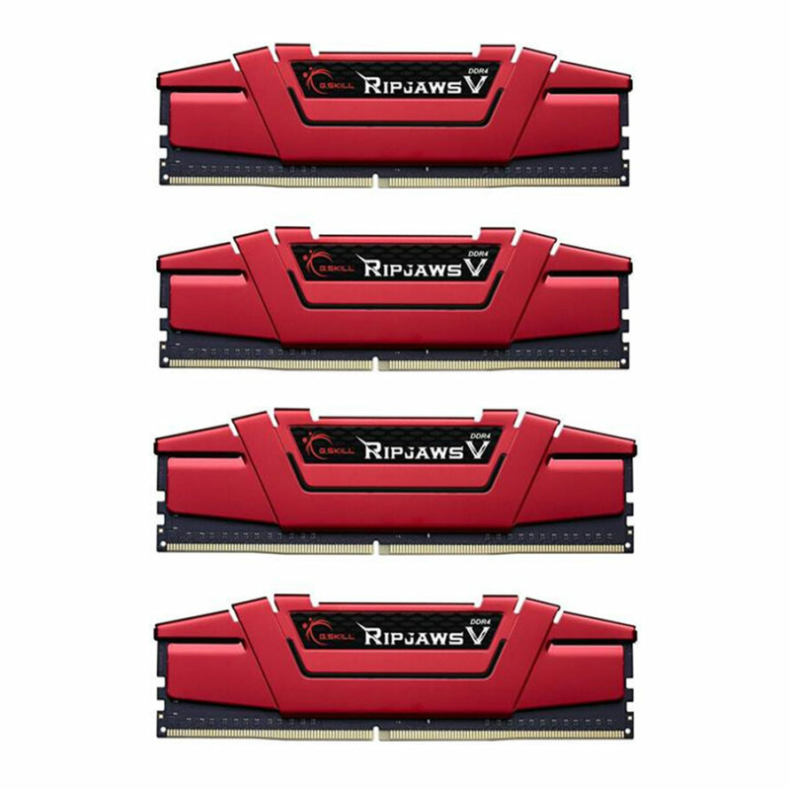 رم جی اسکیل Ripjaws V Red 32GB 8GBx4 3000Mhz CL15