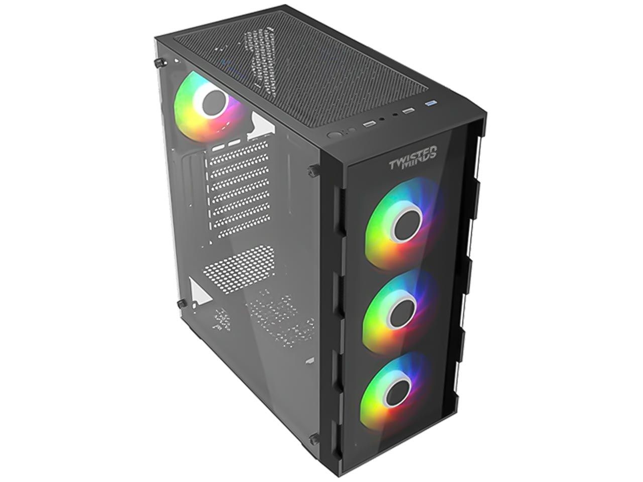 کیس کامپیوتر تویستد مایندز مدل Twisted Minds Titan Glass مشکی - تصویر 5