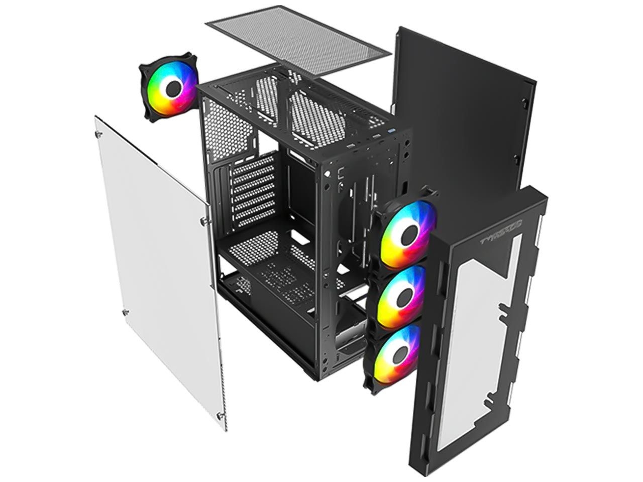 کیس کامپیوتر تویستد مایندز مدل Twisted Minds Titan Glass مشکی - تصویر 8