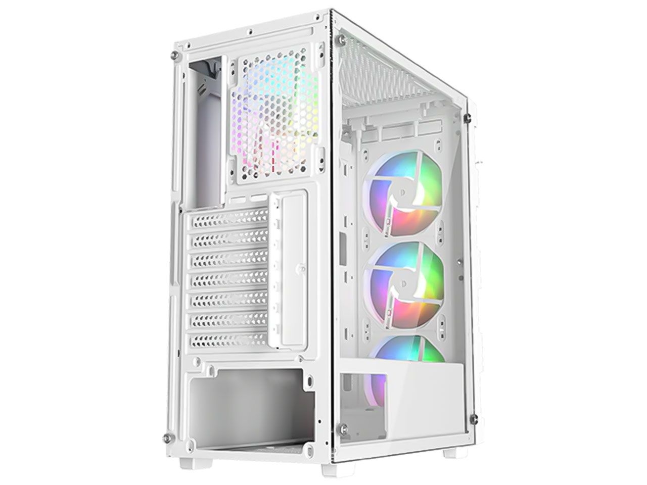 کیس کامپیوتر تویستد مایندز مدل Twisted Minds Titan Glass سفید - تصویر 4
