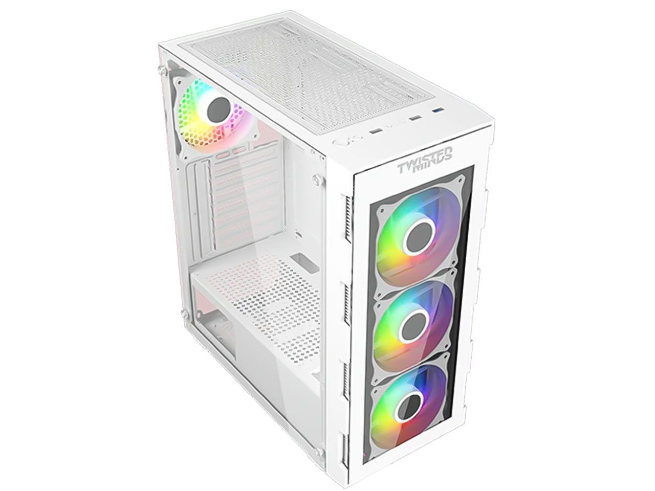 کیس کامپیوتر تویستد مایندز مدل Twisted Minds Titan Glass سفید - تصویر 6