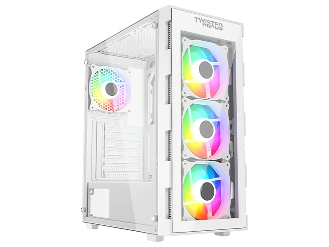 کیس کامپیوتر تویستد مایندز مدل Twisted Minds Titan Glass سفید - تصویر 7