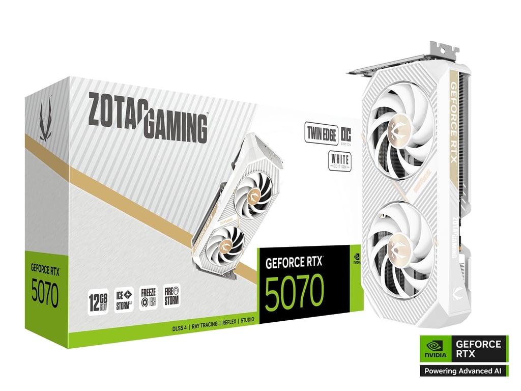 کارت گرافیک ZOTAC GAMING GeForce RTX 5070 Twin Edge OC White Edition 12GB