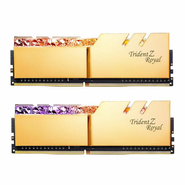 رم جی اسکیل Trident Z Royal RGB Gold 64GB 32GBx2 3600MHz CL18