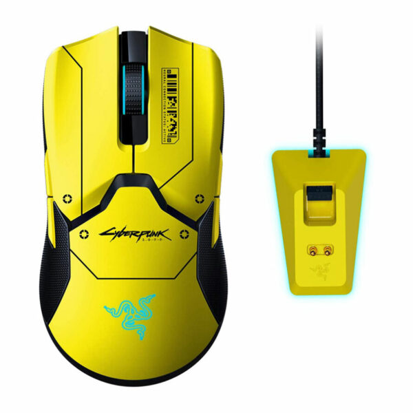 موس بی سیم گیمینگ ریزر Viper Ultimate Cyberpunk 2077 Edition همراه با پایه شارژر