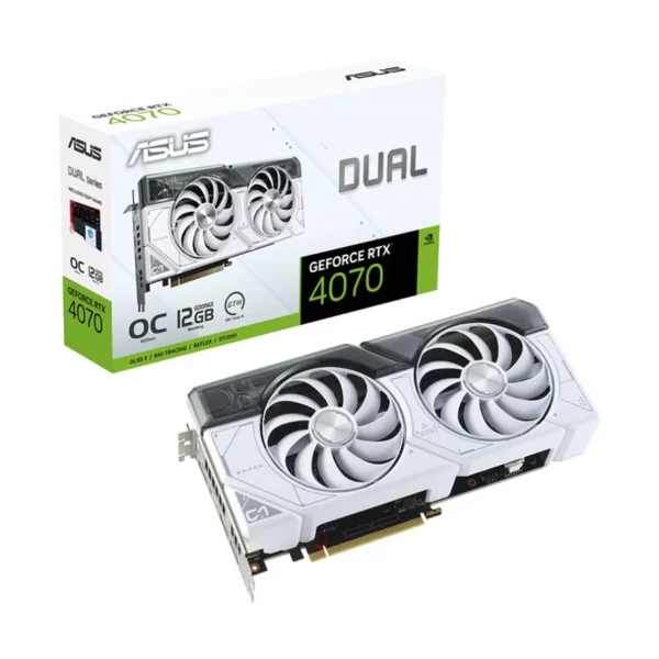 کارت گرافیک ایسوس Dual GeForce RTX 4070 White OC Edition 12GB GDDR6X