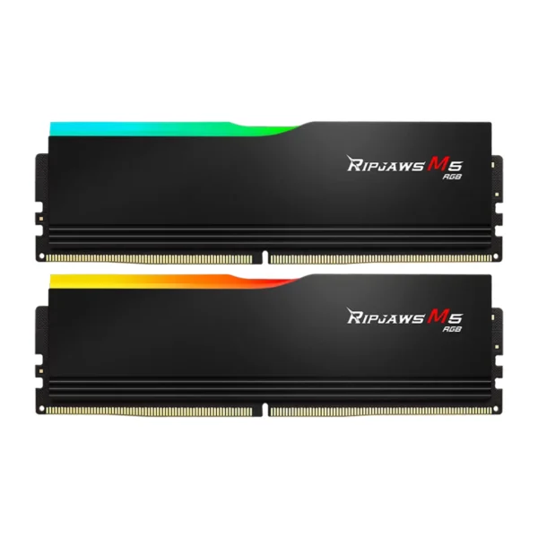 رم دسکتاپ DDR5 دو کاناله 6400 مگاهرتز CL32 جی اسکیل مدل Ripjaws M5 RGB ظرفیت 32 گیگابایت