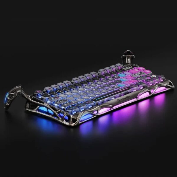 کیبورد GravaStar Mercury K1 Pro 75% Wireless Mechanical Gaming Keyboard_Special Edition | Cyberpunk