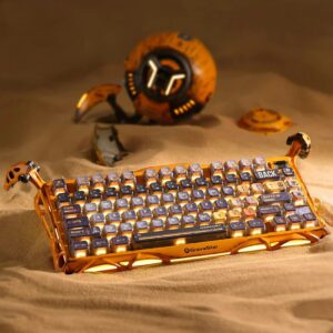 کیبورد GravaStar Mercury K1 Pro 75% Wireless Mechanical Gaming Keyboard_Special Edition | Battle-Worn Yellow