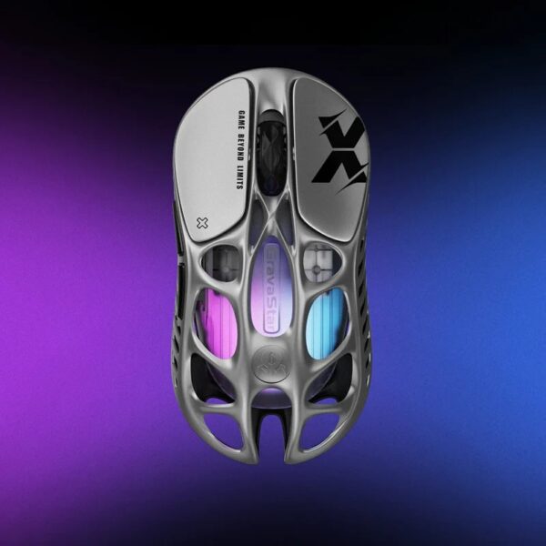 موس گیمینگ GravaStar Mercury X Wireless Gaming Mouse | Interstellar Silver