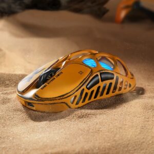 موس گیمینگ GravaStar Mercury XPro Wireless Gaming Mouse+8K Dongle | Special Edition Battle Worn-Yellow