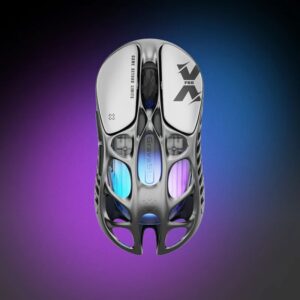 موس گیمینگ GravaStar Mercury XPro Wireless Gaming Mouse+8K Dongle | Interstellar Silver